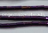 CHE749 15.5 inches 3*5mm tube plated hematite beads wholesale