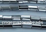 CHE751 15.5 inches 5*8mm faceted tube plated hematite beads