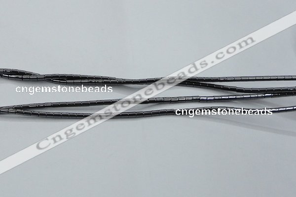 CHE755 15.5 inches 2*2.5mm tube hematite beads wholesale
