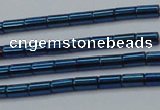 CHE765 15.5 inches 2*4mm tube plated hematite beads wholesale