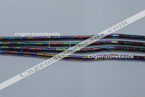 CHE770 15.5 inches 3*5mm tube plated hematite beads wholesale