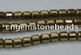 CHE776 15.5 inches 2*2mm drum plated hematite beads wholesale