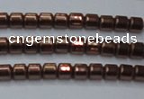 CHE777 15.5 inches 2*2mm drum plated hematite beads wholesale