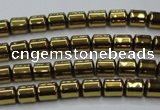 CHE787 15.5 inches 4*4.5mm drum plated hematite beads wholesale