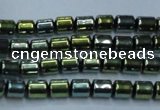 CHE789 15.5 inches 4*4.5mm drum plated hematite beads wholesale