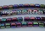 CHE790 15.5 inches 4*4.5mm drum plated hematite beads wholesale