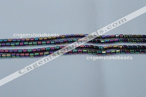 CHE790 15.5 inches 4*4.5mm drum plated hematite beads wholesale