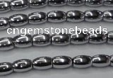 CHE793 15.5 inches 3*5mm rice plated hematite beads wholesale