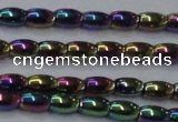 CHE796 15.5 inches 3*5mm rice plated hematite beads wholesale