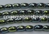 CHE798 15.5 inches 3*5mm rice plated hematite beads wholesale