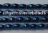 CHE799 15.5 inches 3*5mm rice plated hematite beads wholesale