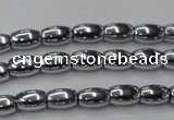 CHE801 15.5 inches 4*6mm rice plated hematite beads wholesale