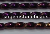 CHE805 15.5 inches 4*6mm rice plated hematite beads wholesale