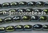 CHE806 15.5 inches 4*6mm rice plated hematite beads wholesale