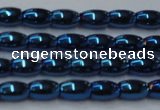 CHE807 15.5 inches 4*6mm rice plated hematite beads wholesale