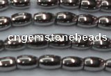 CHE810 15.5 inches 5*8mm rice plated hematite beads wholesale