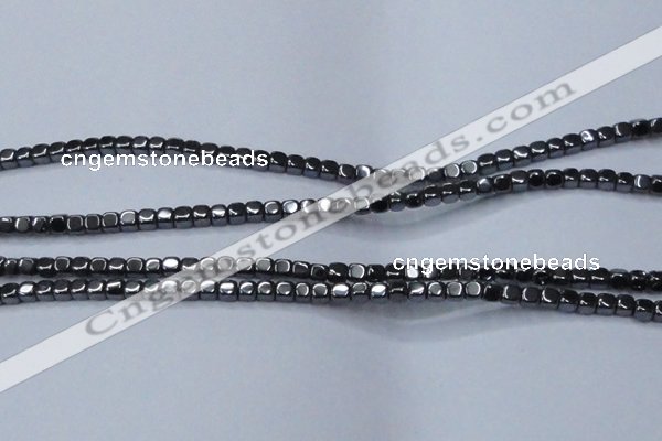 CHE818 15.5 inches 4*4mm dice hematite beads wholesale