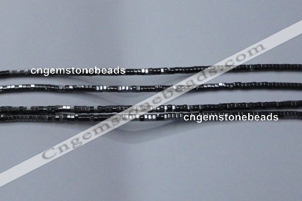 CHE820 15.5 inches 2*2mm hexagon hematite beads wholesale