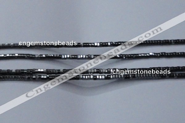 CHE822 15.5 inches 4*4mm hexagon hematite beads wholesale