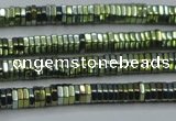 CHE828 15.5 inches 1*2mm hexagon plated hematite beads wholesale