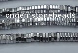 CHE833 15.5 inches 1*3mm hexagon plated hematite beads wholesale