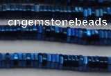 CHE847 15.5 inches 1*4mm hexagon plated hematite beads wholesale
