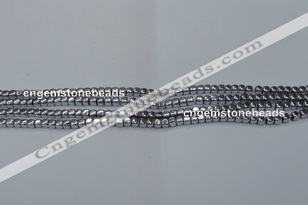 CHE850 15.5 inches 2*2mm dice platedhematite beads wholesale