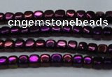 CHE853 15.5 inches 2*2mm dice platedhematite beads wholesale