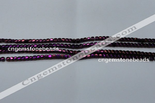 CHE853 15.5 inches 2*2mm dice platedhematite beads wholesale