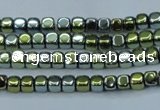 CHE855 15.5 inches 2*2mm dice platedhematite beads wholesale