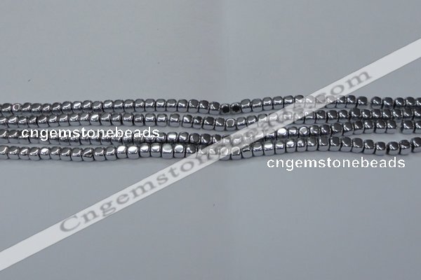 CHE858 15.5 inches 3*3mm dice platedhematite beads wholesale