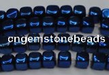 CHE872 15.5 inches 4*4mm dice platedhematite beads wholesale