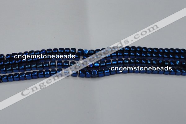 CHE872 15.5 inches 4*4mm dice platedhematite beads wholesale