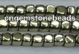 CHE876 15.5 inches 3*3mm dice plated hematite beads wholesale