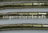 CHE883 15.5 inches 3*5mm tube plated hematite beads wholesale