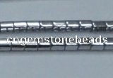 CHE886 15.5 inches 2*2mm faceted tube plated hematite beads wholesale