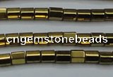 CHE889 15.5 inches 2*2mm faceted tube plated hematite beads wholesale