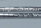 CHE896 15.5 inches 3*3mm faceted tube plated hematite beads wholesale