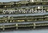 CHE914 15.5 inches 1*3mm hexagon plated hematite beads wholesale