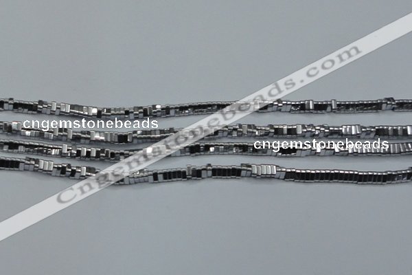 CHE918 15.5 inches 1*3mm triangle plated hematite beads wholesale