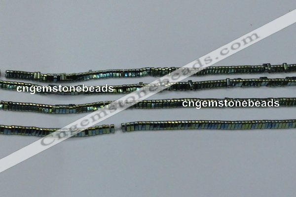 CHE923 15.5 inches 1*3mm triangle plated hematite beads wholesale