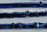 CHE924 15.5 inches 1*3mm triangle plated hematite beads wholesale