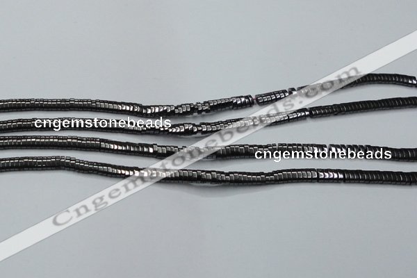 CHE927 15.5 inches 1*2*3mm oval hematite beads wholesale