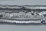 CHE928 15.5 inches 1*2*3mm oval plated hematite beads wholesale