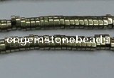 CHE930 15.5 inches 1*2*3mm oval plated hematite beads wholesale