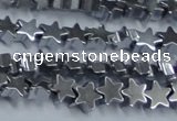 CHE936 15.5 inches 4mm star plated hematite beads wholesale