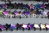 CHE940 15.5 inches 4mm star plated hematite beads wholesale