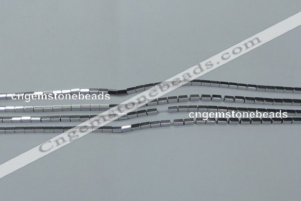 CHE954 15.5 inches 2*4mm cuboid plated hematite beads wholesale