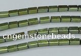 CHE957 15.5 inches 2*4mm cuboid plated hematite beads wholesale