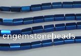 CHE959 15.5 inches 2*4mm cuboid plated hematite beads wholesale